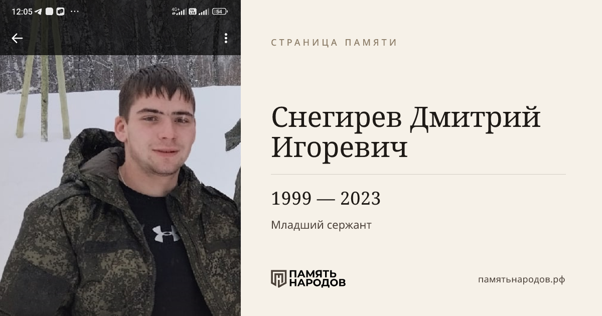 Снегирев Дмитрий Игоревич